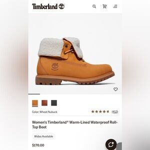 Timberland Tan Boots with White Lining